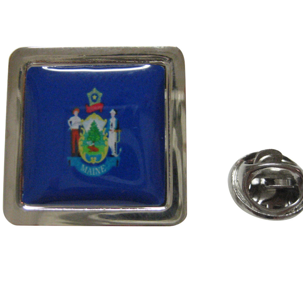 Maine Flag Design Lapel Pin